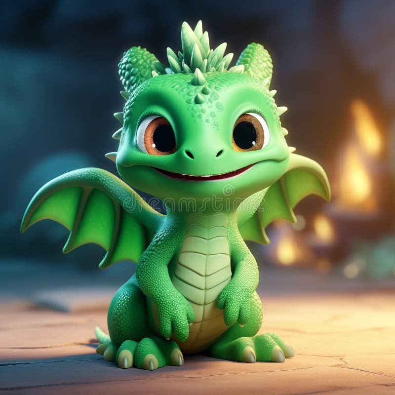 Cute Green Dragon Symbol of the Year 2024 According To the Chinese Cute Green Dragon Symbol of the Year 2024 According To the Chinese