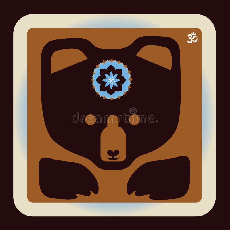 Cute grey bear icon