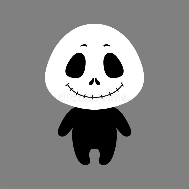 Cute grim reaper. Flat style. Vector illustration stock illustration