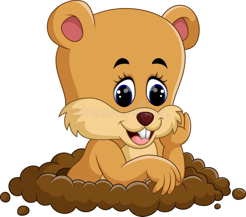 Cute groundhog cartoon stock vector. Illustration of character - 30569132