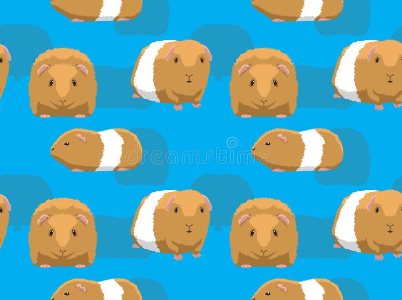Cute Guinea Pig Teddy Cartoon Background Seamless Wallpaper Stock Vector -  Illustration of hair, guinea: 131209002