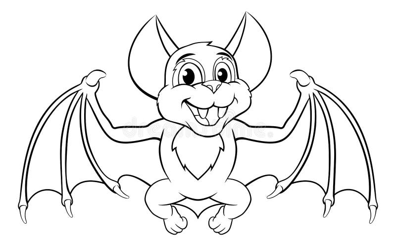 cute bat outline clip art