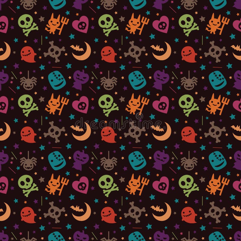 Cute hallowen pattern background