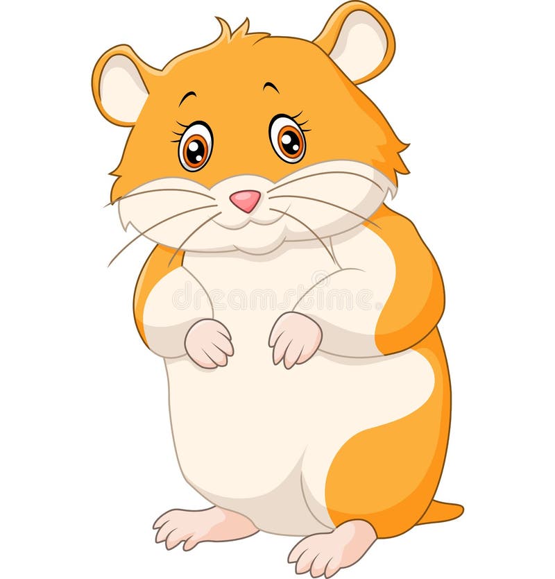 Cute hamster cartoon stock vector. Illustration of tooth - 76553179