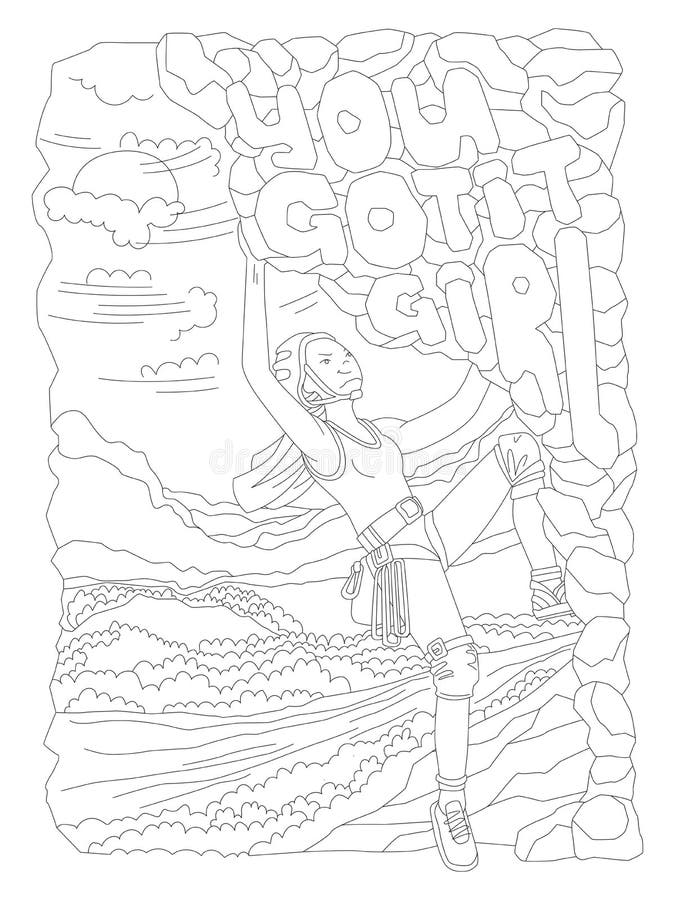 rock climbing coloring pages