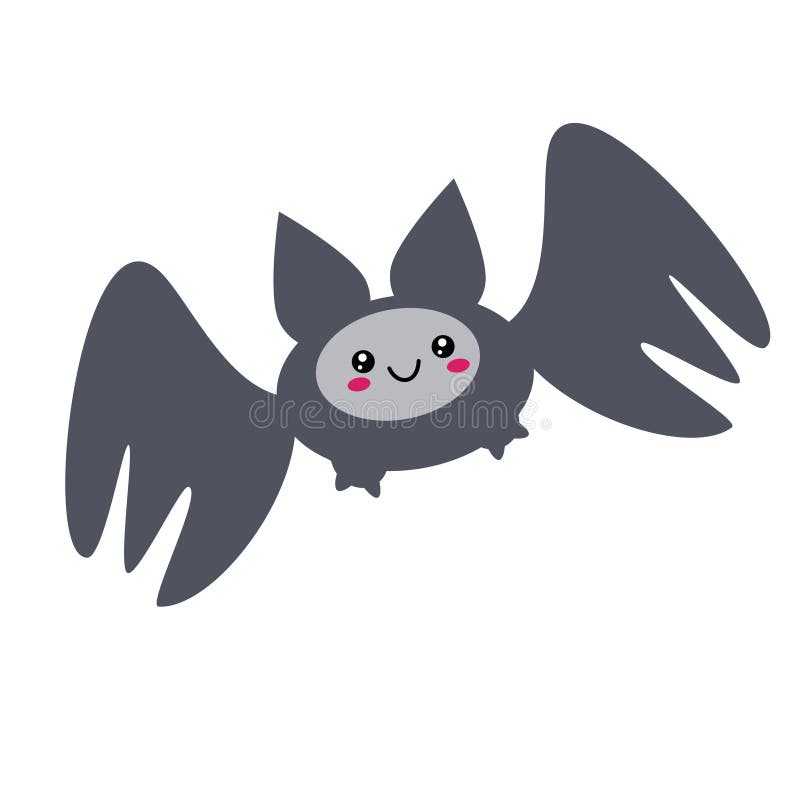 Set Of Kawaii Bats With Different Facial Stock Vector Illustration of