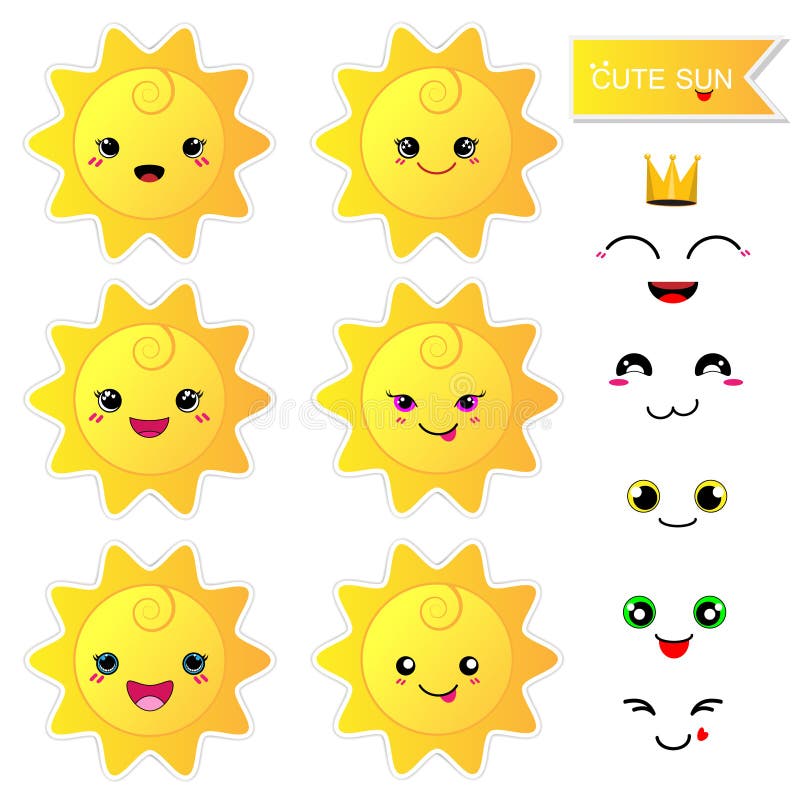 3D Rose Smiling Happy Sun-Cute Kawaii Yellow Sunny Smiley Face-Summery Sunshine On White-Sweet Summer Design Pillowcase 16 x 16
