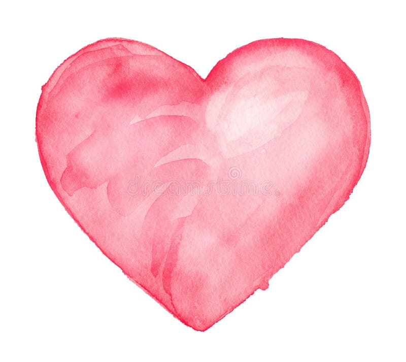 Download Cute Heart. Watercolor Illustration Stock Illustration ...