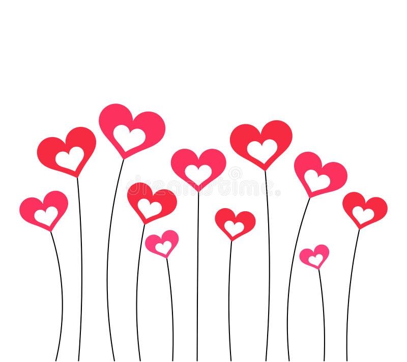 Hearts Stems Stock Illustrations – 240 Hearts Stems Stock Illustrations ...