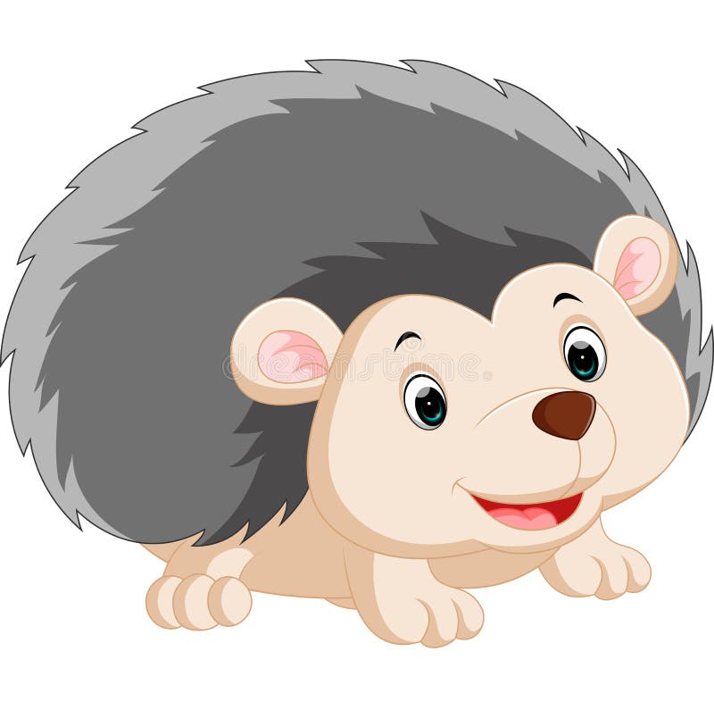 Cute hedgehog cartoon stock vector. Illustration of quill - 82765659