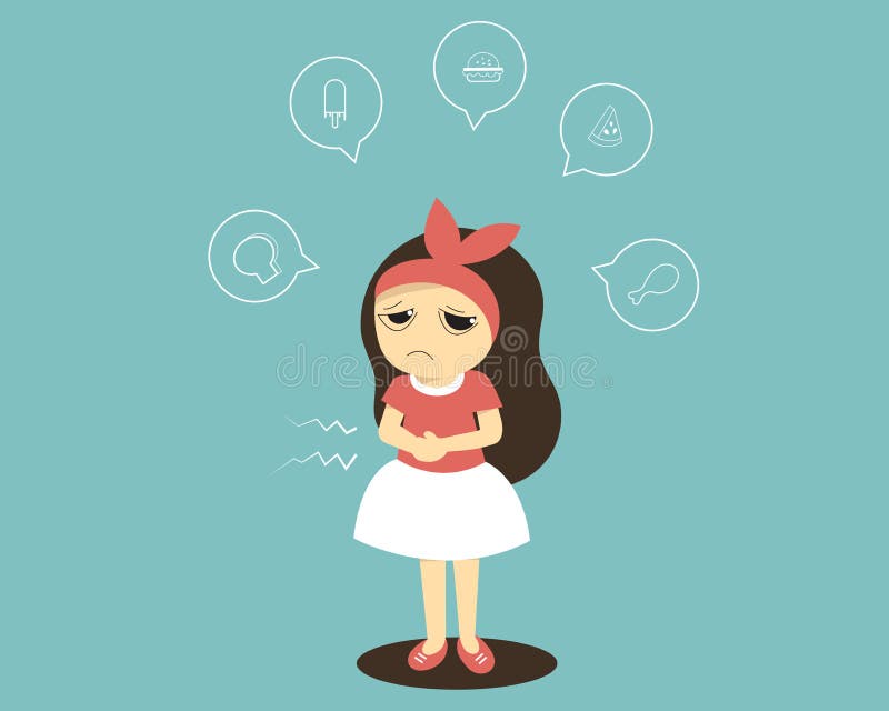 Cute Hungry Cartoon Girl Thinking of Bread, Ice Cream, Hamburger, Watermelon and Chicken . Stock Vector - Illustration of pretty, silly: 93181378 Cute Hungry Cartoon Girl Thinking of Bread, Ice Cream, Hamburger, Watermelon and Chicken . Stock Vector - Illustration of pretty, silly: 93181378