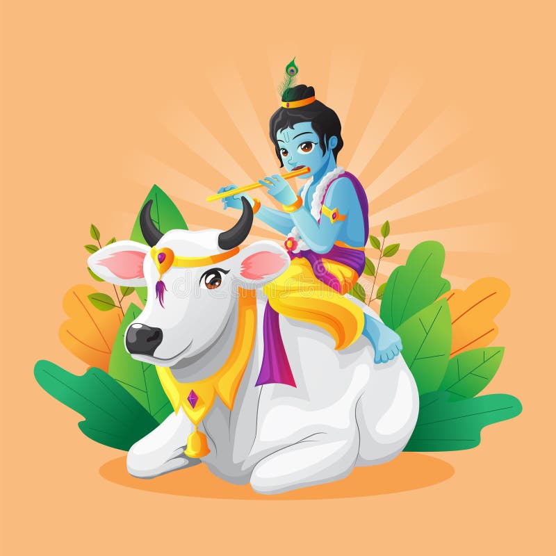 A master Pichwai painting Art  Sri Krishna with Cow