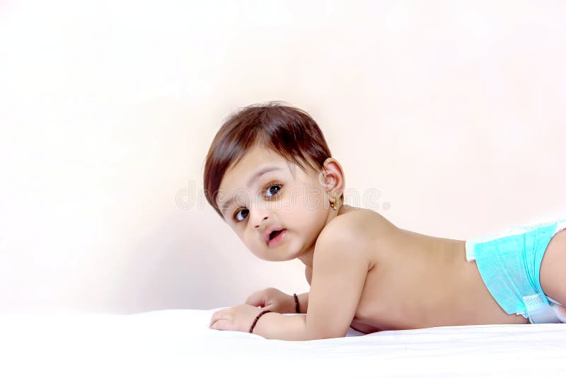 Cute Indian Baby Boy in Diaper Stock Image - Image of bear, cheerful:  150567061