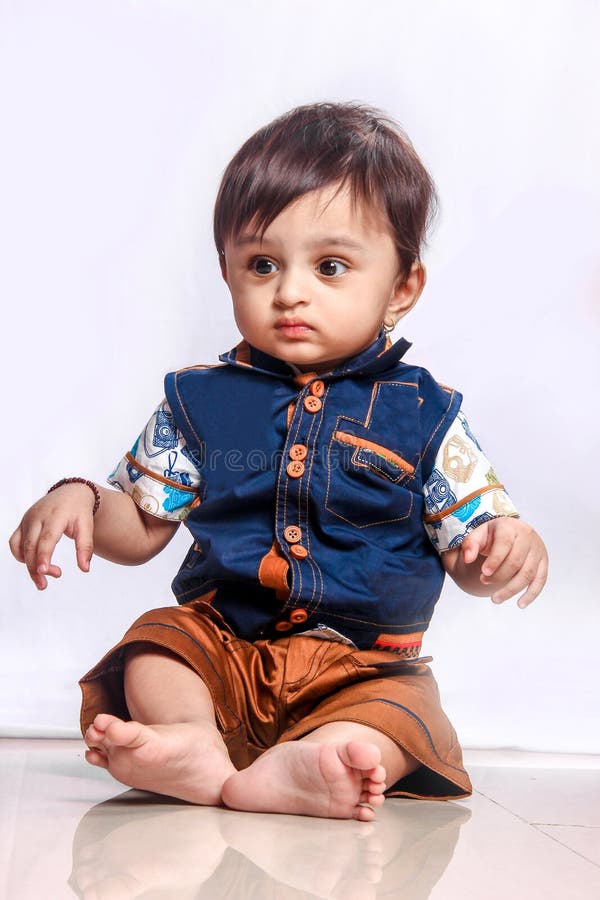 Cute Indian Baby Boy Smiling Stock Photo - Image of adorable, happiness:  150566494