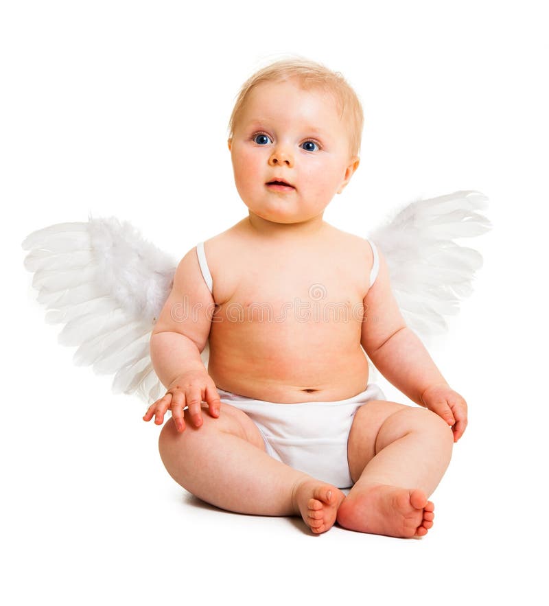 Angel Baby stock image. Image of look, little, funny, face 7735457