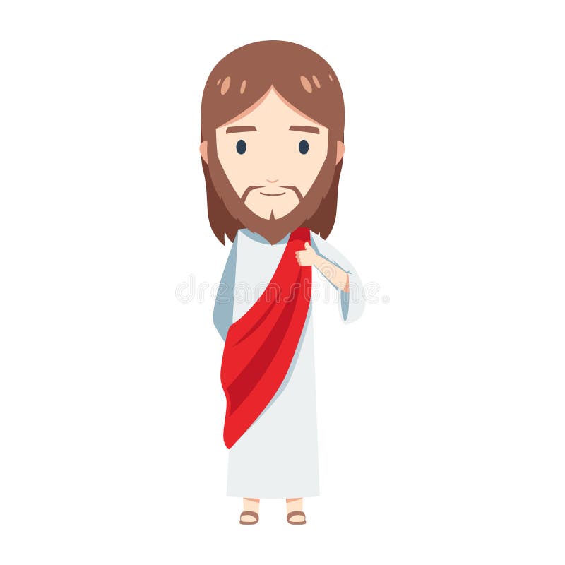 cute jesus giving thumb isolated vector illustration cute jesus giving thumb isolated vector illustration 166443119