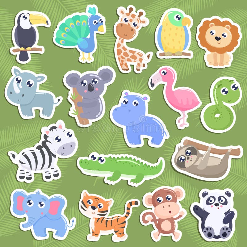 Cute Animal Stickers Stock Illustrations 27,733 Cute Animal Stickers