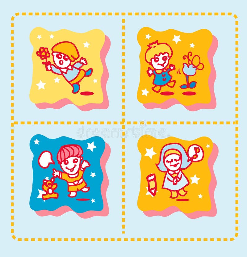 Cute Kids Backgrounds Icons