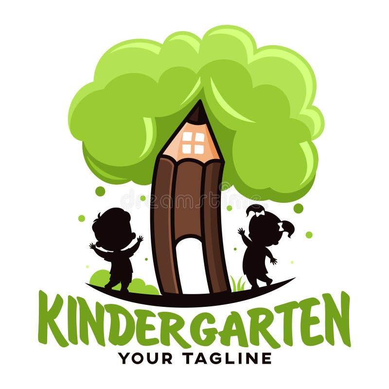 Cute Kindergarten Logo. Vector Illustration Stock Vector Illustration of child, smile 272415519