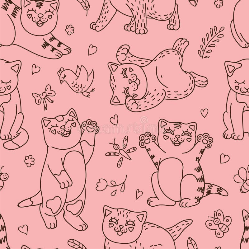 Cute kittens stock illustration Cute kittens stock illustration