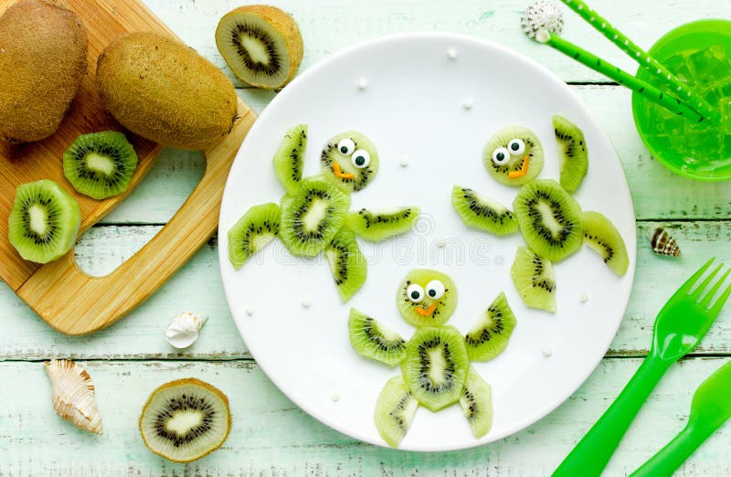 Cute Kiwi Turtles for Healthy Kid Snack Stock Image - Image of cute ...