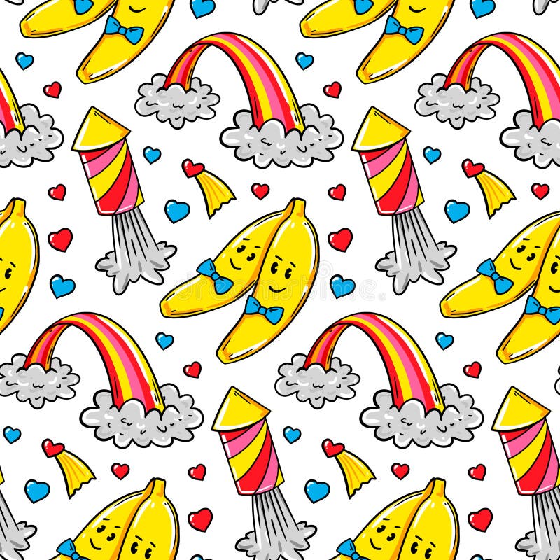 Cute LGBT seamless pattern. Hand drawn design for pride month royalty free illustration