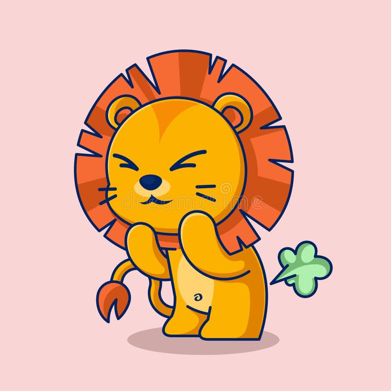 Cute lion cartoon design stock vector. Illustration of number - 272061002