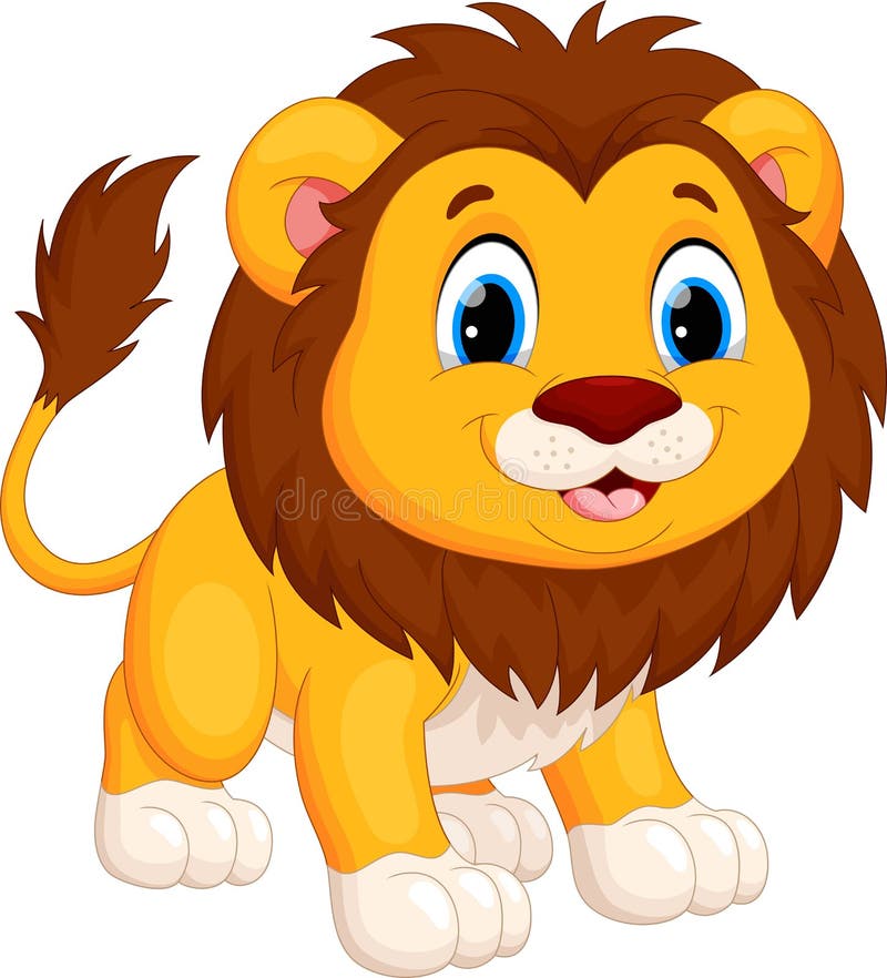 Cute Lion Cartoon : Cute Lion Cartoon Stock Illustration. Illustration ...