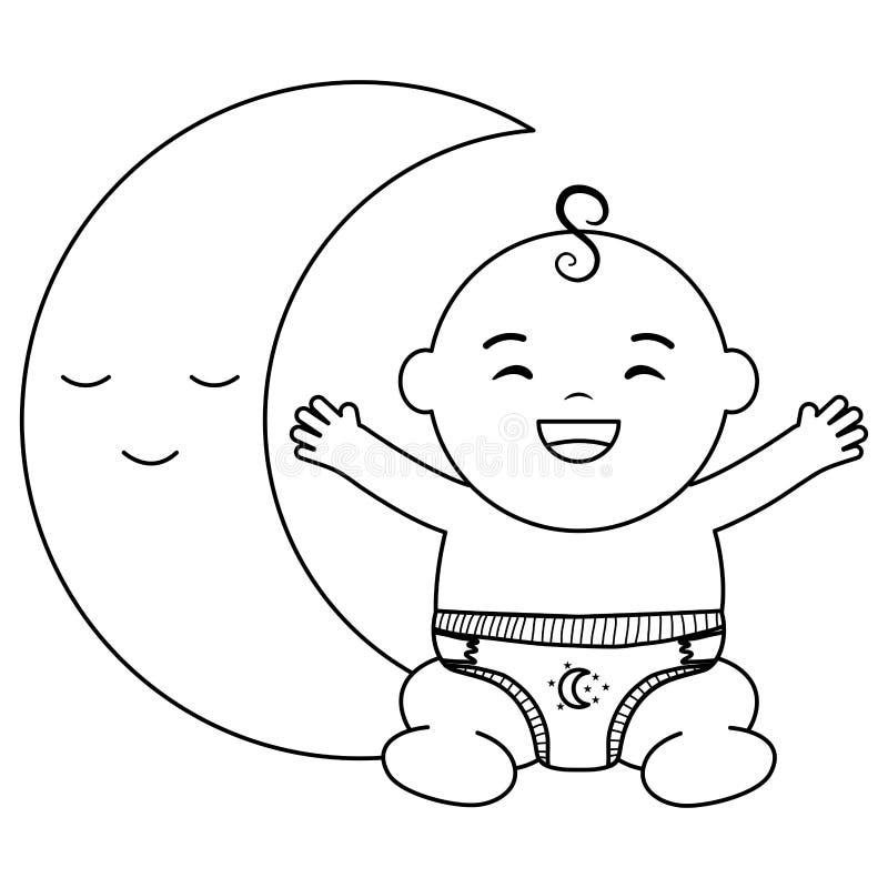 Baby Moon Stock Illustrations – 16,547 Baby Moon Stock Illustrations ...