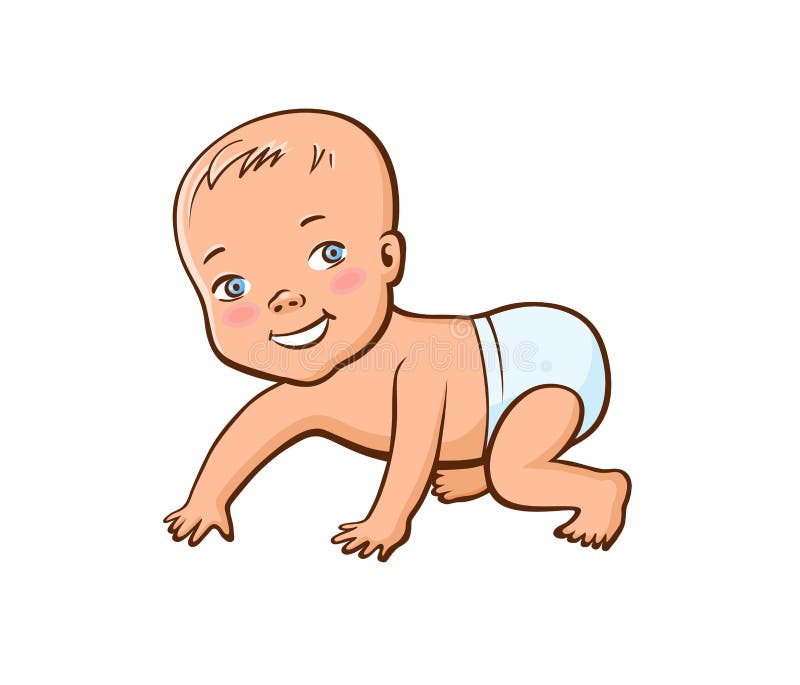 Cute little baby stock illustration. Illustration of infant - 106045735