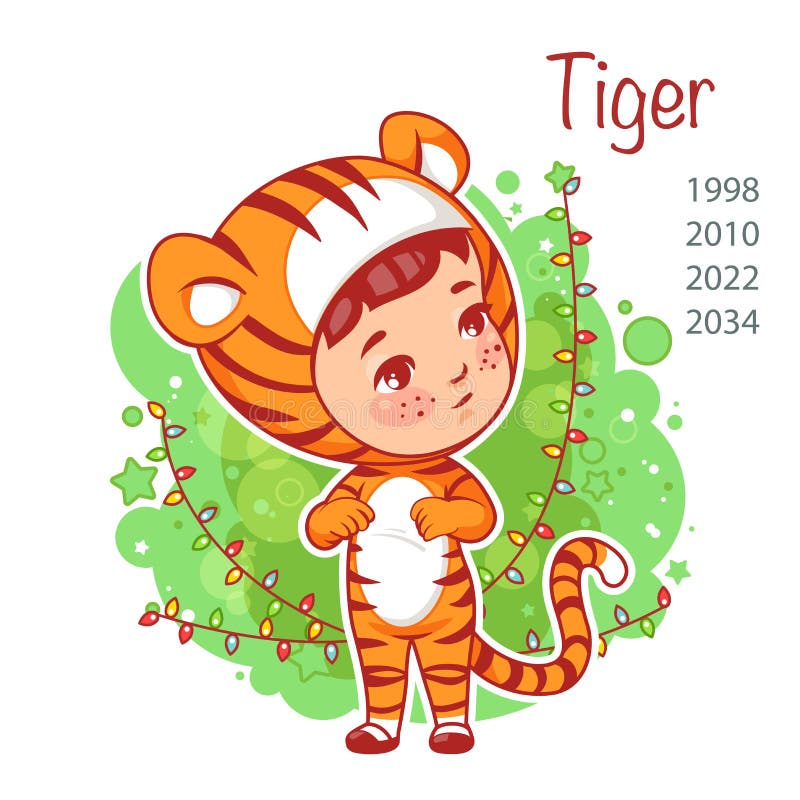 Chinese Year Symbol. Tiger. Stock Vector - Illustration of cartoon, child:  136729572