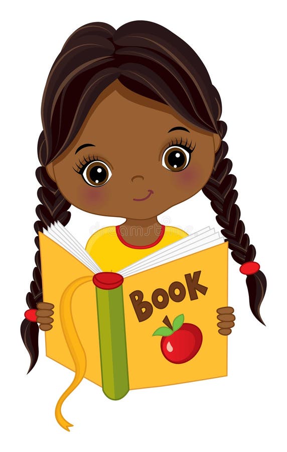 Black Girl Reading Stock Illustrations – 2,493 Black Girl ...