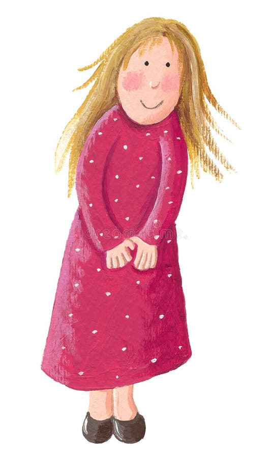 Cute little blonde girl vector illustration Cute little blonde girl vector illustration
