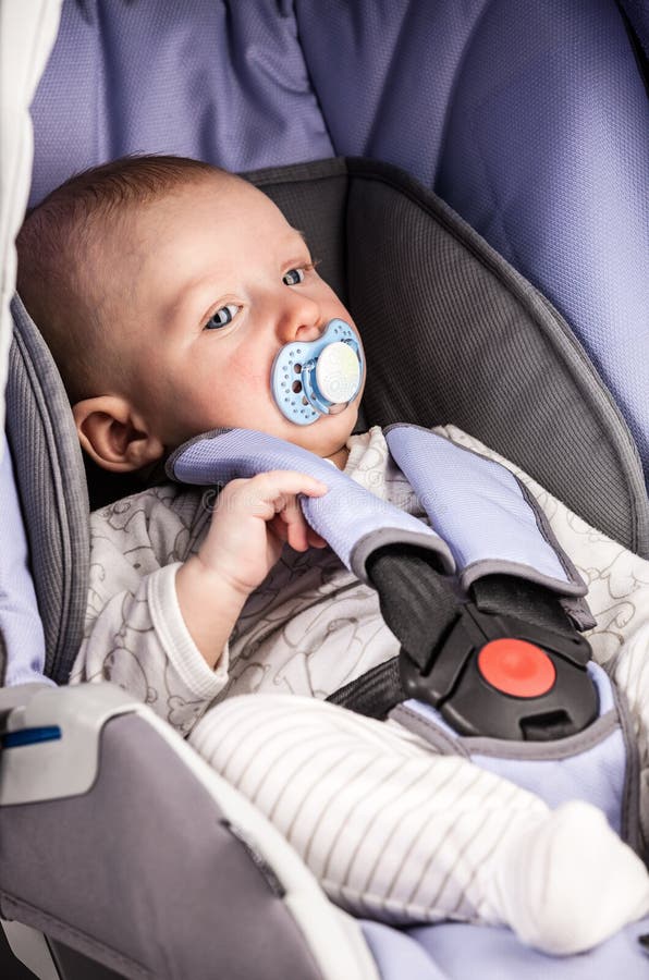 Cute Little Boy in Car Seat Stock Image Image of chair, caucasian