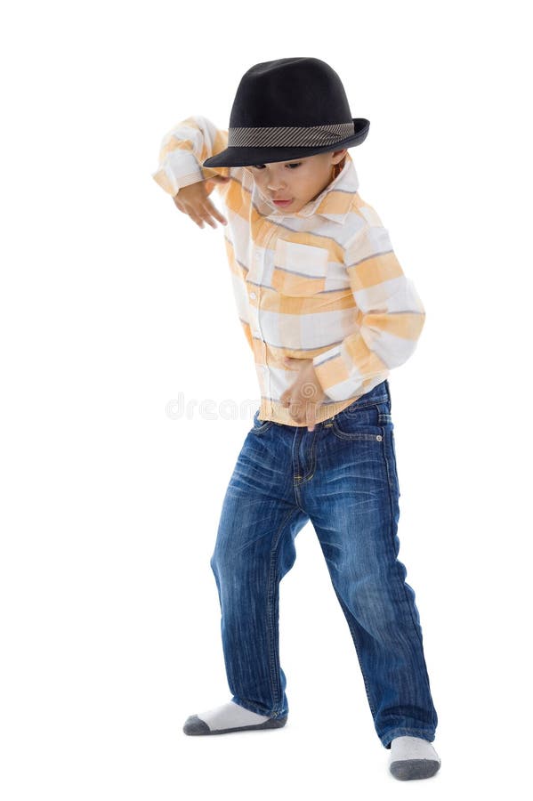 Cute little boy dancing