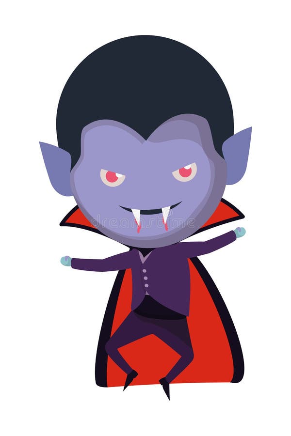 Cute Little Boy with Dracula Costume Stock Vector - Illustration of ...