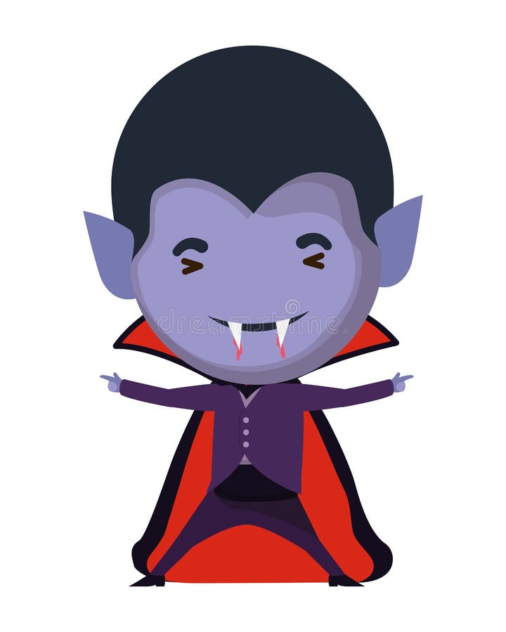 Cute Little Boy with Dracula Costume Stock Vector - Illustration of ...