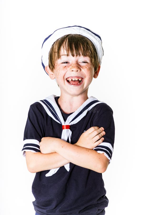 Cute Little Boy Dressed in Sailor Suit Stock Image Image of happiness, ruffian 44487705