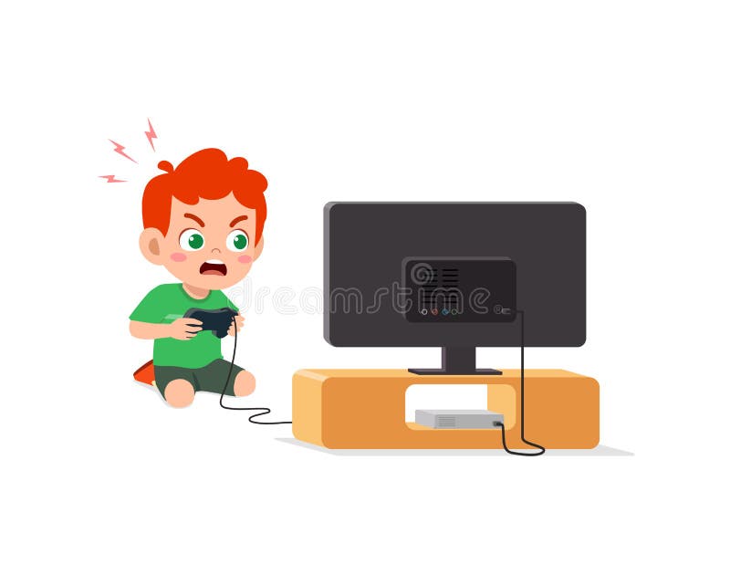 Angry Boy Playing Video Game Stock Illustrations – 49 Angry Boy