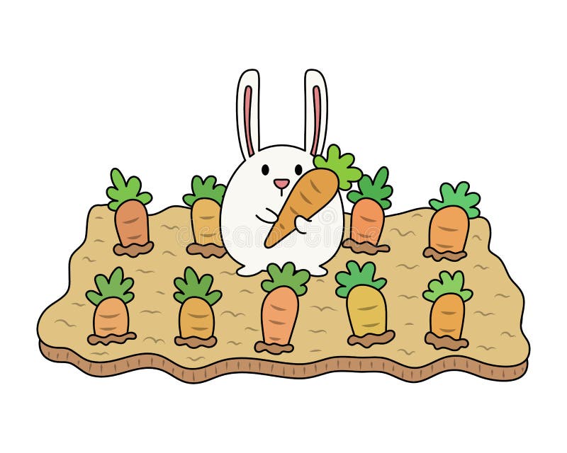 Bunny and Carrot Farm stock vector. Illustration of farm - 173924356 Bunny and Carrot Farm stock vector. Illustration of farm - 173924356