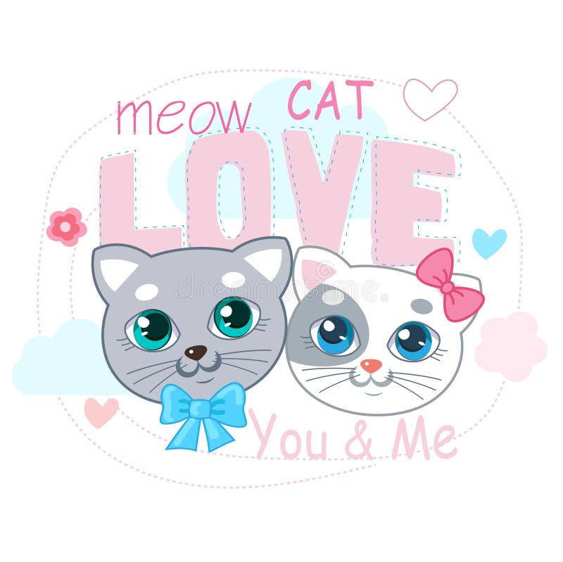 Cute Little Cat Vector Illustration. Love Cat Cartoon Vector. Т-Shirt Design. Stock Vector - Illustration of graphic, present: 73640813 Cute Little Cat Vector Illustration. Love Cat Cartoon Vector. Т-Shirt Design. Stock Vector - Illustration of graphic, present: 73640813