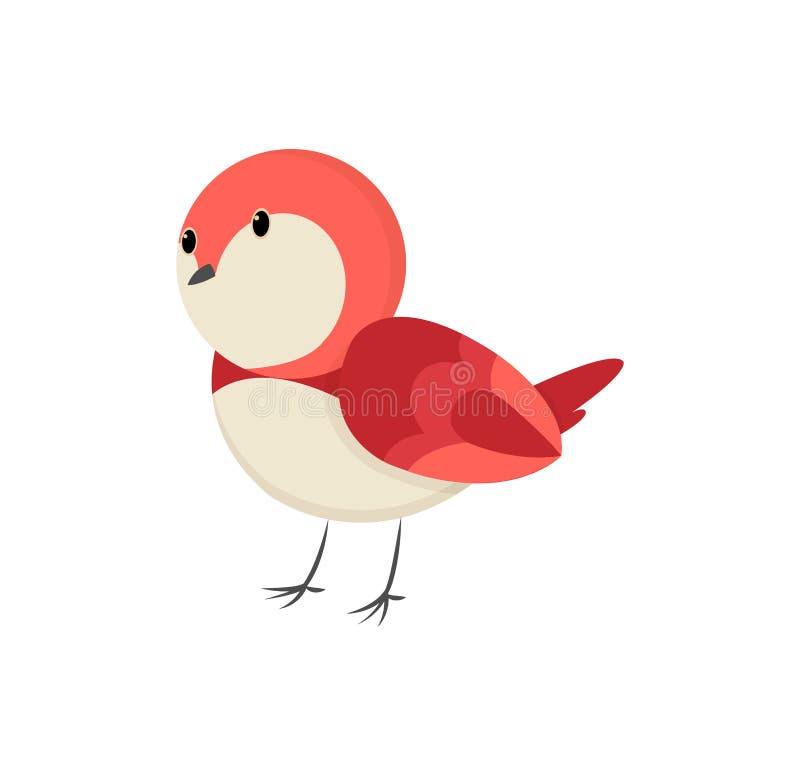 Cute Little Colorful Bird Isolated on White Background. Common House  Sparrow. Small Bird in Cute Cartoon Style Stock Vector - Illustration of  nature, small: 166261598