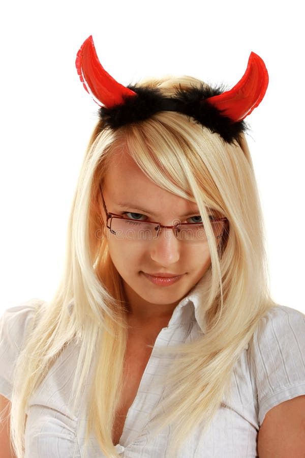 Cute little devil with horns