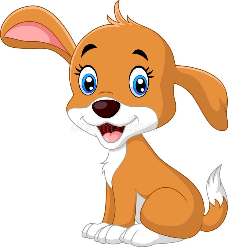 Cute little dog cartoon stock vector. Illustration of puppy - 76117216