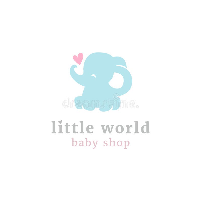 Cute Baby Elephant Holding Balloons Silhouette Stock Vector ...