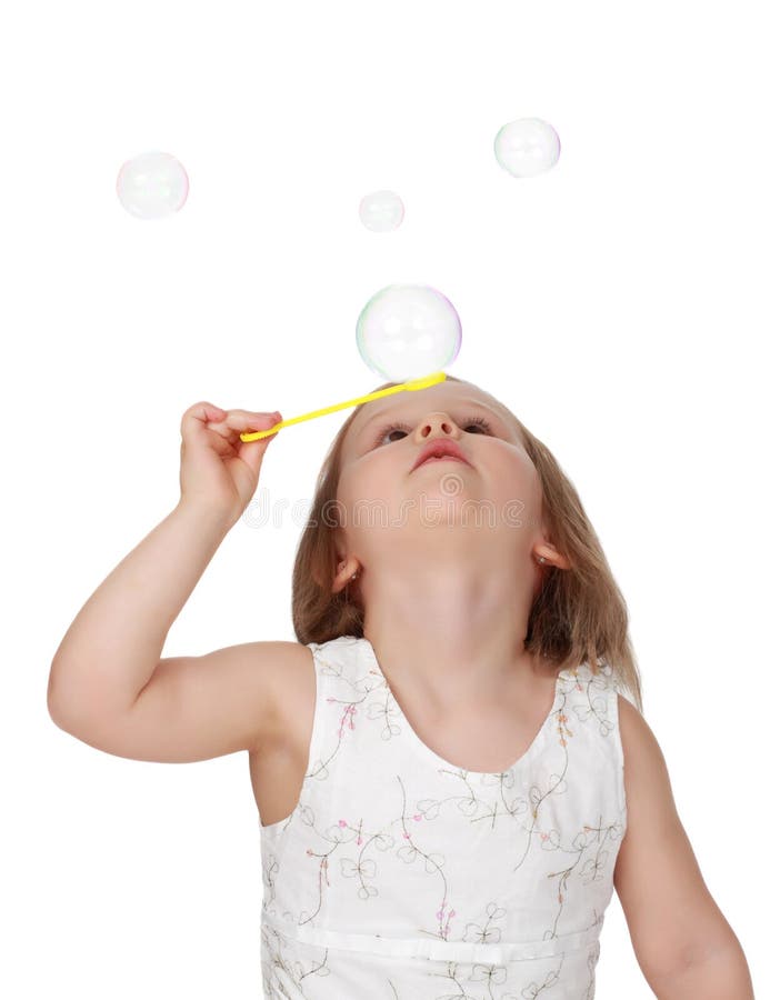 Cute little girl and bubbles