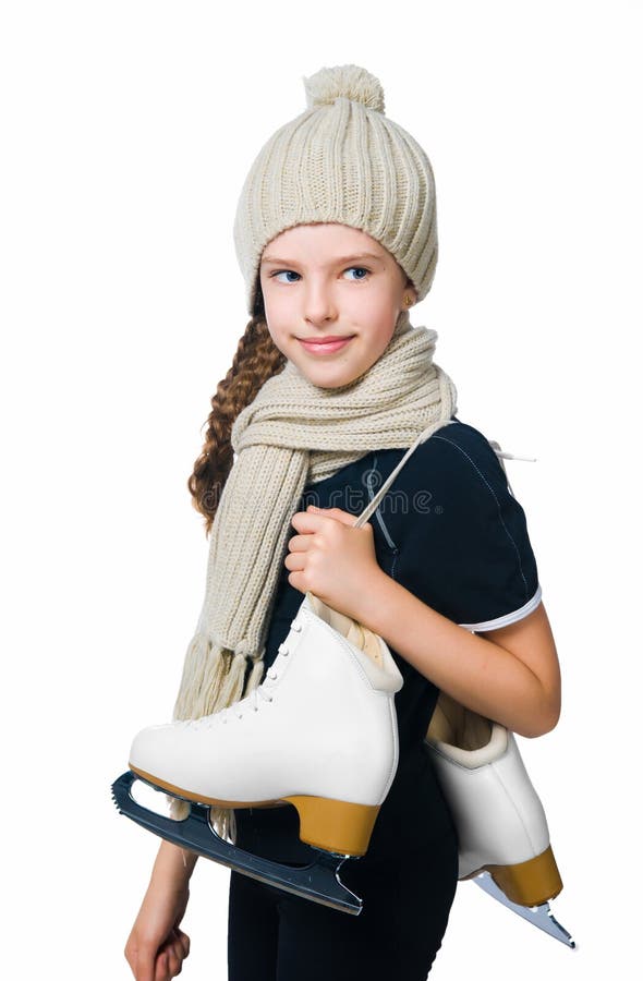 Cute Little Girl With Figure Skates Picture. Image 20557767
