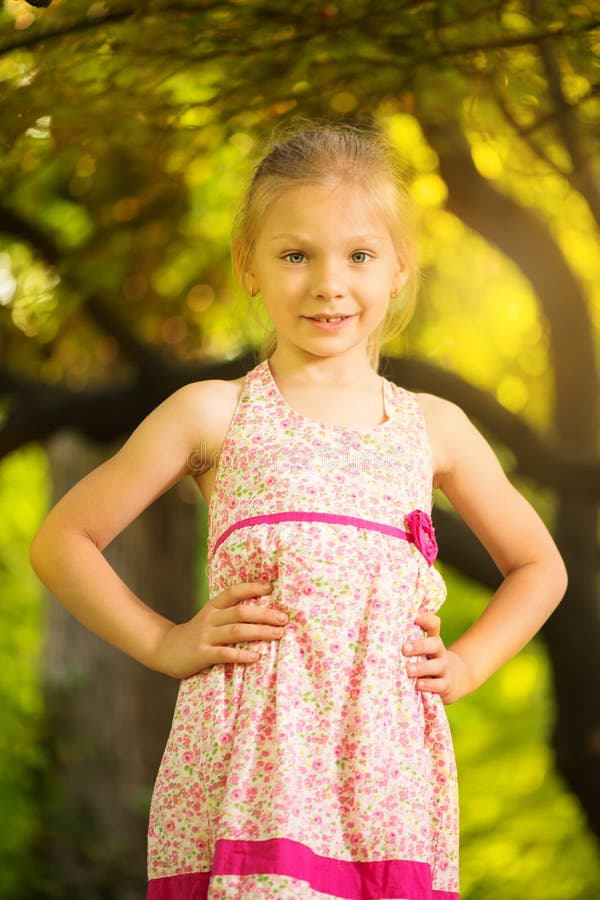 Cute Little Girl in the Park Stock Image - Image of child, little: 42436857