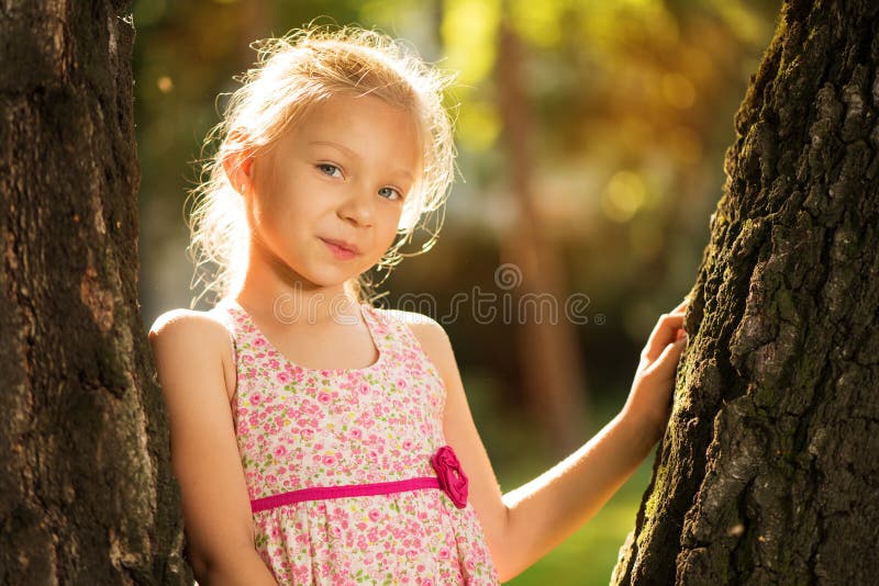 Cute little girl in the park