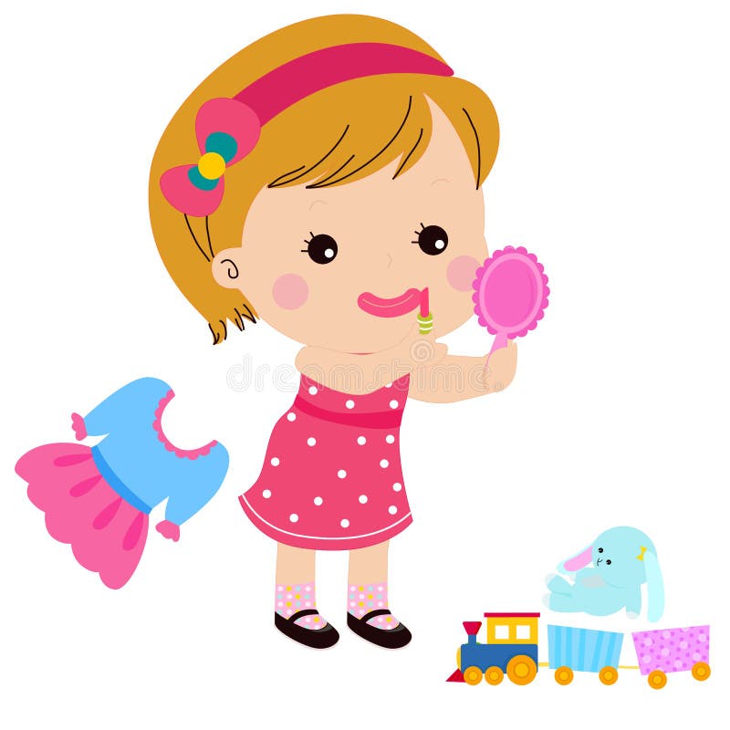 Little Girl Playing Makeup Stock Illustrations – 30 Little Girl Playing  Makeup Stock Illustrations, Vectors & Clipart - Dreamstime